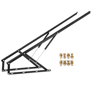 Pair of 5FT Pneumatic Mechanism Heavy Duty Gas Spring Kit for Box Bed Sofa Storage Space Saving DIY Project Lifter Lift Up Hardware Black