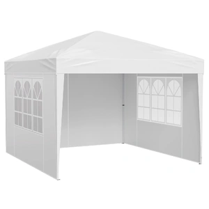 VEVOR Pop Up Canopy, 2.95 x 2.95 m Instant Canopy Portable Gazebo with 3 Sidewalls & 2 Ventilated Windows, Height Adjustable Pop-Up Outdoor Shelter Te