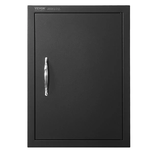 VEVOR BBQ Access Door, 415x570 mm Single Outdoor Kitchen Door, Cold Plate Flush Mount Door, Wall Vertical Door with Handle, for BBQ Island, Grilling S