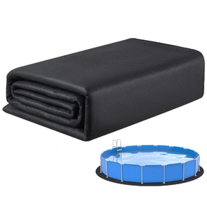 21ft Round Pool Liner Pad, Pool Liner Pad for Above Ground Swimming Pools, Extra-Thick Pool Mat, Prevents Punctures, Recycled Geotextile Material Unde