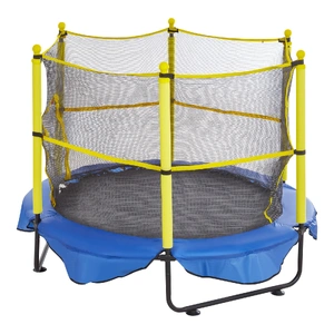 VEVOR 5FT Trampoline for Kids, 60" Indoor Outdoor Trampoline with Safety Enclosure Net, Basketball Hoop and Ocean Balls, Mini Toddler Recreational Tra