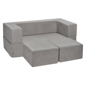 VEVOR Modular Kids Play Couch 4Pcs DIY Creative Child Sectional Sofa Dark Grey