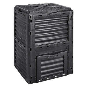 VEVOR Garden Compost Bin 300 L, BPA Free Composter, Large Capacity Outdoor Composting Bin with Top Lid and Bottom Door, Easy Assembling, Lightweight, 