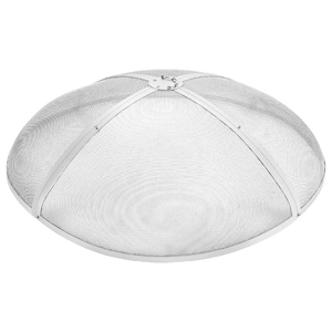 VEVOR Fire Pit Spark Screen Round 40", Reinforced Heavy Duty Steel Metal Cover, Outdoor Firepit Lid, Easy-Opening Top Screen Covers Round with Ring Ha