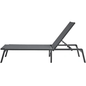 Chaise Lounge Chair Outdoor, Aluminum Patio Lounge Chair with Adjustable 5-Position, Folding Pool Lounge Chair Recliner and Full Flat Tanning Chair fo
