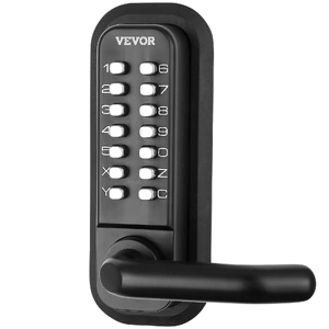VEVOR Mechanical Keyless Entry Door Lock, 14 Digit Keypad, Water-proof Zinc Alloy, Double-sided Embedded Outdoor Gate Door Locks Set with Keypad and H