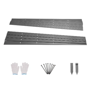 Metal Landscape Edging, 8 Packs 72 in Rust-Resistant Aluminum Alloy Landscape Edging, Bendable Garden Edging Border, Heavy Duty Lawn Edging Fence for 