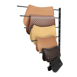 VEVOR Wall Mounted Saddle Rack, 30.9 x 29.9 x 5.5 in, Swing Out Saddle Holder, Six Tiers Horse Saddle Stand, Space Saving Horse Pad and Blanket Rack f