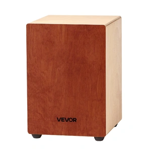 Cajon Box Drum, with Internal Guitar Strings, Lightweight Wooden Percussion Box, Portable Birch Wood Drum Musical Instrument with Travel Bag, for Begi