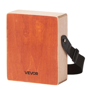 Cajon Box Drum, with Internal Guitar Strings, Lightweight Wooden Percussion Box, Portable Birch Wood Drum with Travel Bag, Adjustable Strap, for Begin