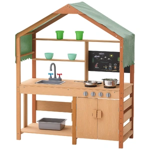 VEVOR Wooden Mud Kitchen Outdoor Toy Play Kitchen Set for Kids Pretend Playset