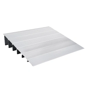 Door Threshold Ramp, 6" Rise, 800 lbs Load Capacity, Door Ramp for Wheelchairs, Aluminum Threshold Ramp for Doorways, Adjustable Modular Threshold Ram