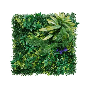 VEVOR Artificial Grass Wall Panels, 8 PCS 20 x 20 inch, 3D Combination Greenery Boxwood  Panel for Indoor Outdoor Green Decor & Ivy Fence Covering, Pr