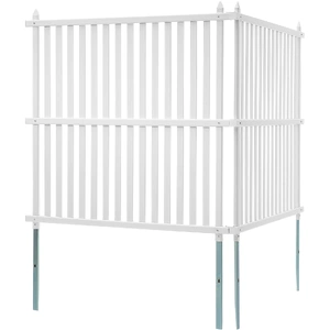 1.22m W x 1.22m H Vinyl Privacy Fence Panels, Air Conditioner Fence, Outdoor Privacy Screens for Trash Can, Pool Equipment Enclosure, Privacy Screen K