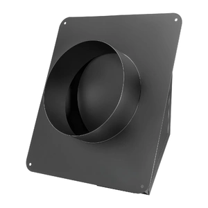 149 mm Hooded Wall Vent Cover SPCC Steel Roof Exhaust 1 Pack Black