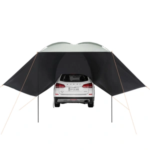 VEVOR Vehicle Awning, Large 10' x 7' Shade Coverage Car Side Awning, PU2000mm UV50+ Car Awning with Extended Side Canopies and Portable Storage Bag, S