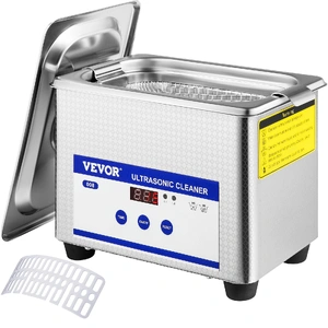 0.8L Professional Ultrasonic Cleaner 304 Stainless Steel Digital Lab Ultrasonic Cleaner with Timer for Jewelry Watch Glasses Circuit Board Dentures Sm