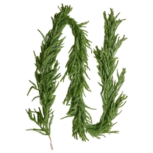Christmas Garland, 2750 mm Realistic Norfolk Pine Garland, Evergreen Real Touch Artificial Faux Greenery Garlands, for Holiday Indoor Outdoor Xmas Dec