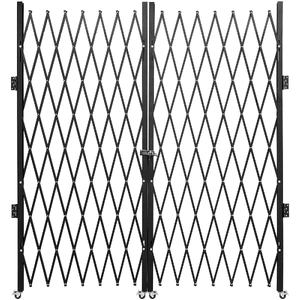 VEVOR Double Folding Security Gate Folding Door Gate 5.1' H x 10.2' W Scissor Gate
