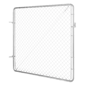 VEVOR Chain Link Fence Gate, 70 x 72 in, Adjustable Chain Link Fence Panel, Fit 3 ft (W) x 4 ft (H) Garden Fence Gate Opening, Rust-Resistant Galvaniz