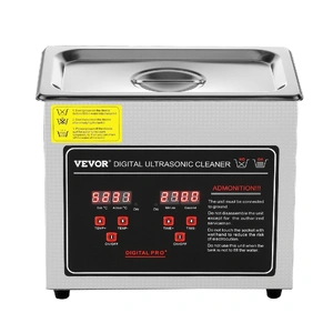 Ultrasonic Cleaner with Digital Timer & Heater, Professional Ultra Sonic Jewelry Cleaner, Stainless Steel Heated Cleaning Machine for Glasses Watch Ri