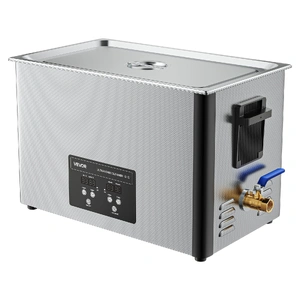 30L Ultrasonic Cleaner, Professional Ultrasonic Cleaner Machine with Cleaning Basket & Digital Display, 480W Stainless Steel 40kHz Industrial Cleaning
