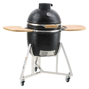 VEVOR Portable Charcoal Grill, Propane Gas Grills with Cover and Cart, Heavy Duty Stainless Steel BBQ Grill, Mini Smoker for Outdoor Cooking, Barbecue