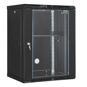 VEVOR 15U Wall Mount Network Cabinet, 226.8 kg Max. Ground Load Capacity, Server Rack Cabinet Enclosure with Locking Tempered Glass Door, Side Panels,