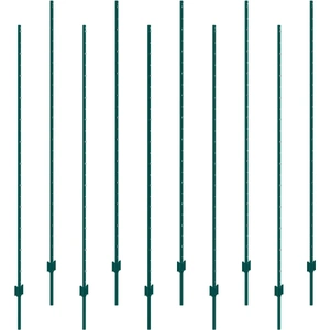 VEVOR 7 Feet Fence Post, 10 Pack U-Channel Heavy Duty Metal Fence Posts, Sturdy Steel Fence Stakes for Garden Yard, Lawn, Farms and Outdoor Wire Fenci