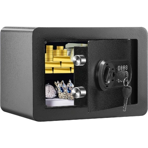 VEVOR Safe, 0.5 Cubic Feet Home Safe, Steel Security Safe with Digital Keypad and 2 Keys, Wall-Mounted Cabinet Safe Protect Cash, Gold, Jewelry, Docum
