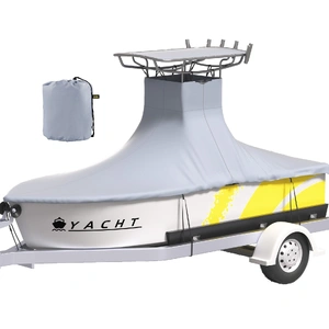 VEVOR T-Top Boat Cover, Fit for 22\'-24\' Boat, Heavy Duty 600D Marine Grade Oxford Hard Top Cover, UV Resistant Waterproof Center Console Boat Cover 