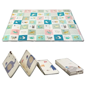 VEVOR Baby Play Mat, 71""x79"" Extra Large Baby Crawling Mat, Non-Slip One-Piece Foam Baby Playmat, Foldable Reversible Floor Mat with Travel Bag, Wat