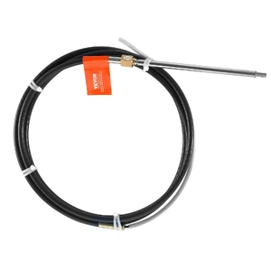 Boat Steering Cable, 17 Feet Outboard Marine Rotary Steering Cable, 1/2 Ton High Tensile Strength, Steel Steering Wheel Cable Compatible with Most Sin