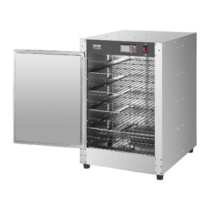 Hot Box Food Warmer, 5-Tier Concession Warmer with Water Tray, 5 Pans, Single-door and Adjustable Shelves, Stainless Steel Food Warmer Cabinet, Ideal 