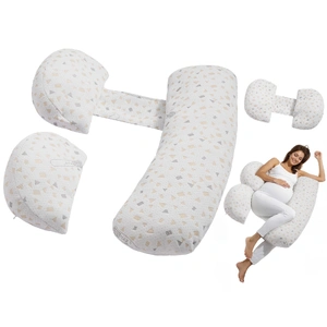 Pregnancy Pillows, Adjustable Maternity Pillow for Pregnant Women, Soft Pregnancy Body Pillow with Removable & Washable Cover for Back Belly Hip Suppo