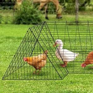 VEVOR Chicken Tunnels, 400x100x61.5 cm(LxWxH) Chicken Tunnels for Yard, Portable Chicken Tunnels for Outside with Corner Frames, Chicken Coop Run, Sui