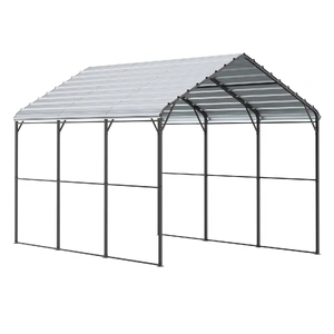 VEVOR Heavy Duty Metal Carport, 10' x 15' Outdoor Carport with Galvanized Steel Frame & Roof, Car Tent Garage Shade with Removable Sidewalls, Multi-Us