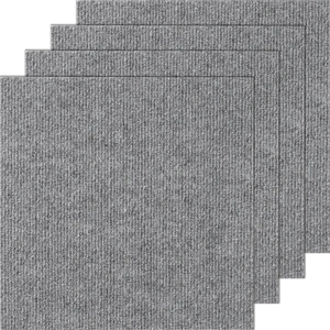VEVOR Carpet Tiles Peel and Stick, Squares Self Adhesive Carpet Floor Tile, Soft Padded Carpet Tiles, Easy Install DIY for Bedroom Living Room Indoor 