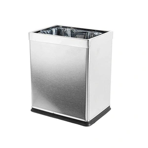 10L Indoor Silver Trash Can