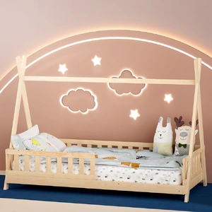 Bed Frame Wooden Kids House Frames Oak PUAH