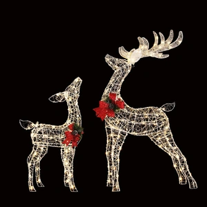 Christmas Lights 2pcs Reindeer Set Fairy Light 170 LED Decorations