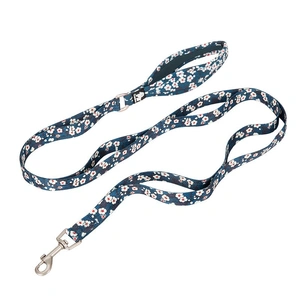  Floral Multi Handle Dog Lead - Blue, S
