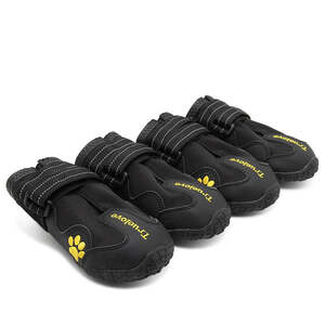 Outdoor Adventure Dog Shoes - Black, Size 1