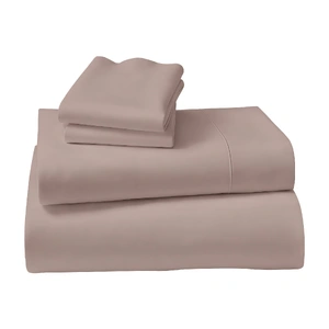 1000 Thread Count Cotton Rich Double Bed Sheet Set 4 Piece, Soft Feel Microfibre Blend, Solid C