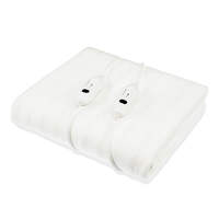 Hill Heated Electric Blanket Queen Fitted Polyester - White