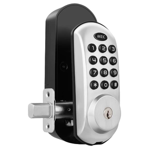 Digital Motorised Smart Lock 20 User Codes Auto-Lock Backlit Keypad Chrome