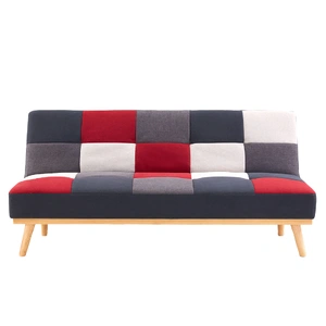 3 Seater Modular Linen Fabric Wood Sofa Bed Couch - Multi-colour