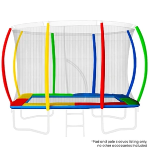 6ft x 9ft Replacement Rectangular Trampoline Pad Rainbow