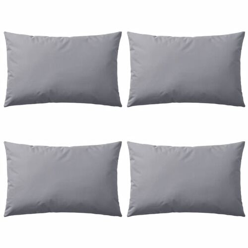 Outdoor Pillows 4 pcs 60x40 cm Grey