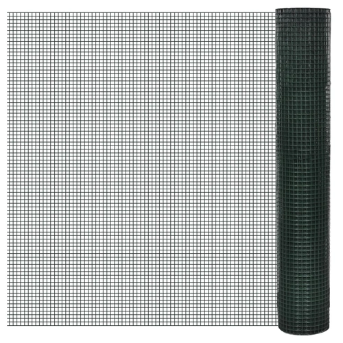 Chicken Wire Fence Galvanised Steel 1x25 m Green